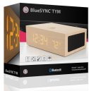 GOgroove BlueSYNC TYM Bluetooth Wireless Stereo Speaker Wooden Alarm Clock