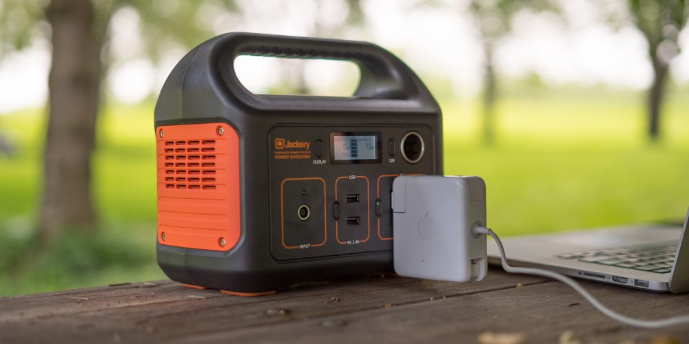 Jackery Explorer 240 on picnic table