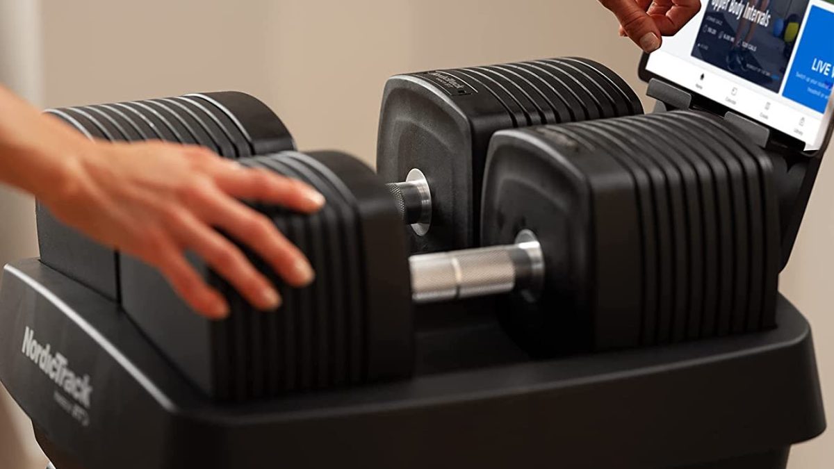 NordicTrack’s new iSelect Adjustable Dumbbell set