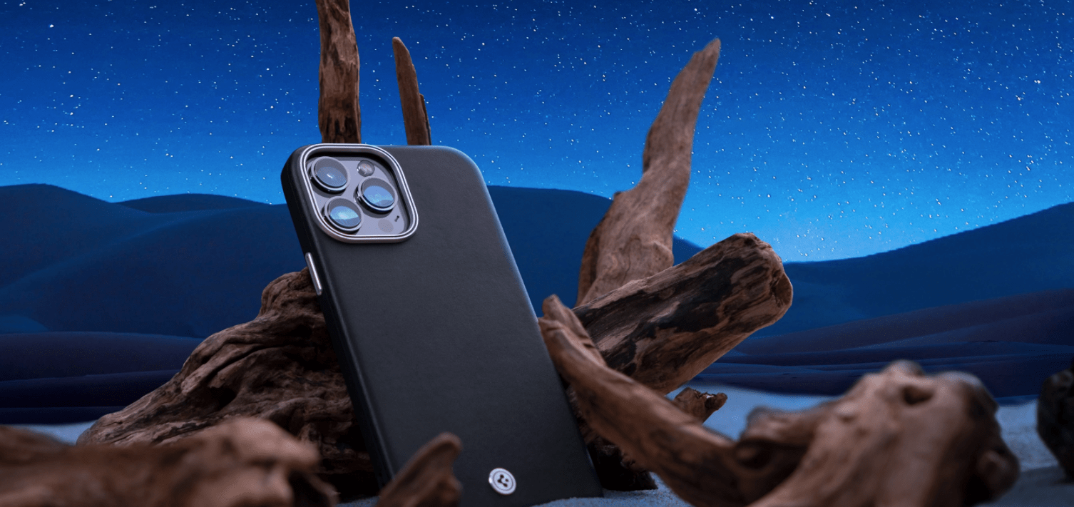 Spigen ENZO Italian leather iPhone 13 case