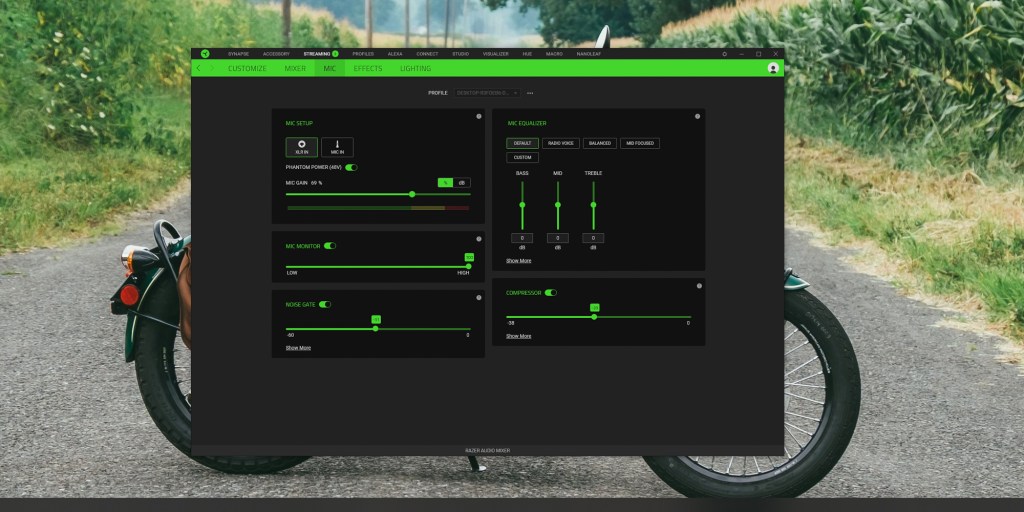 The Mic tab within Synapse.