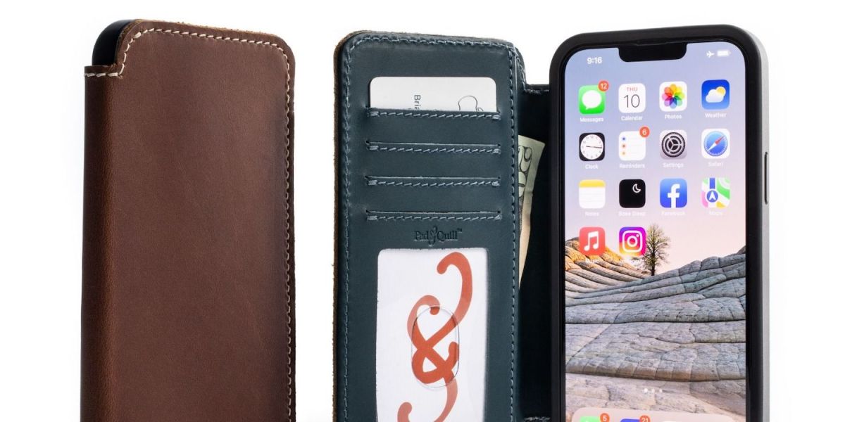 Pad & Quill Bella Fino leather wallet iPhone 13 case