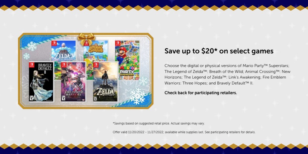 Nintendo Black Friday game deals