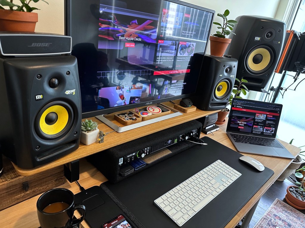 a desktop computer sitting on top of a desk