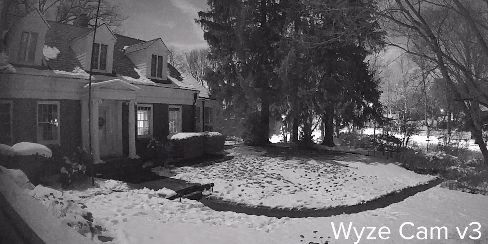 a house covered in snow