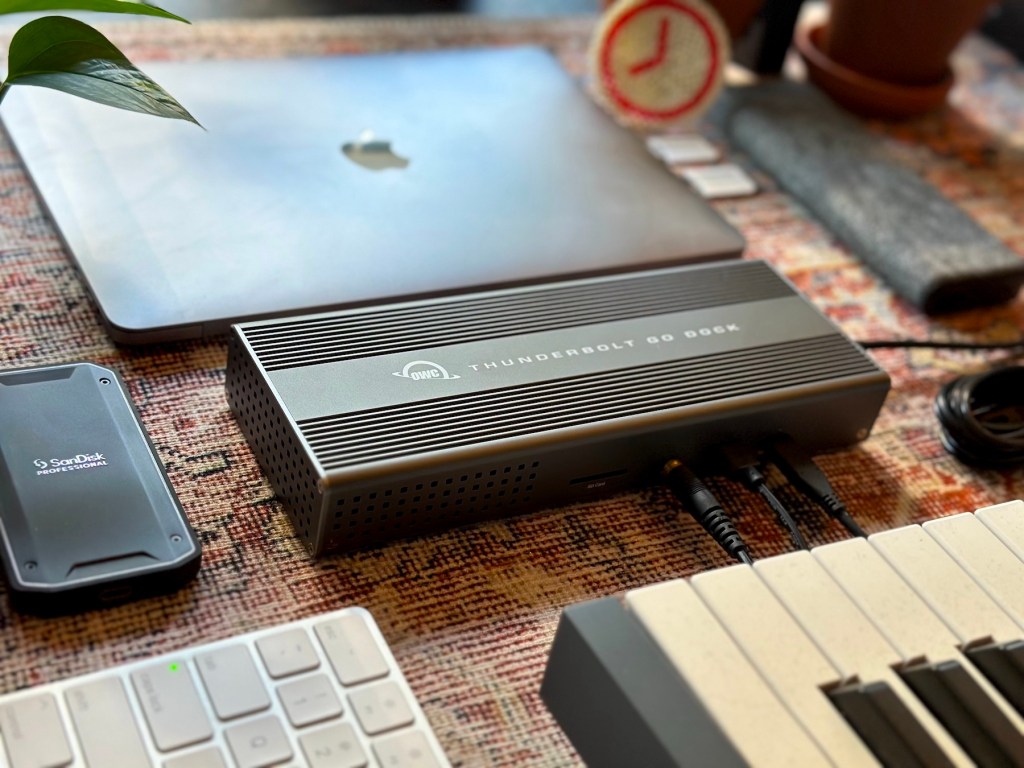 a keyboard sitting on top of a table