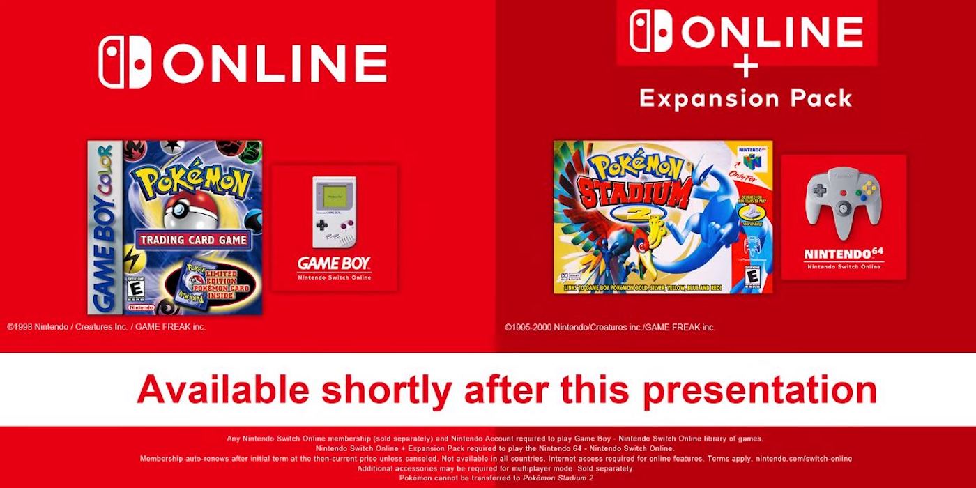 Pokémon Switch Online games