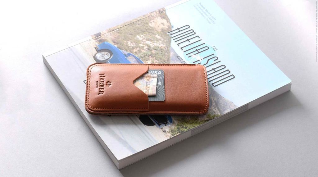 Harber London iPhone 15 leather sleeve