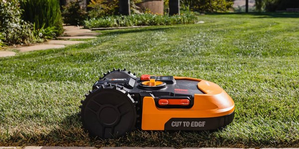 a motorcycle is parked on the grass