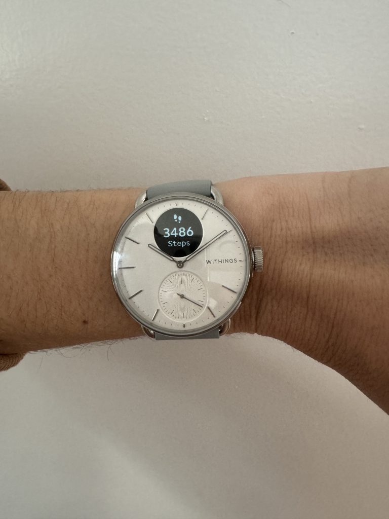a clock in the middle of a watch