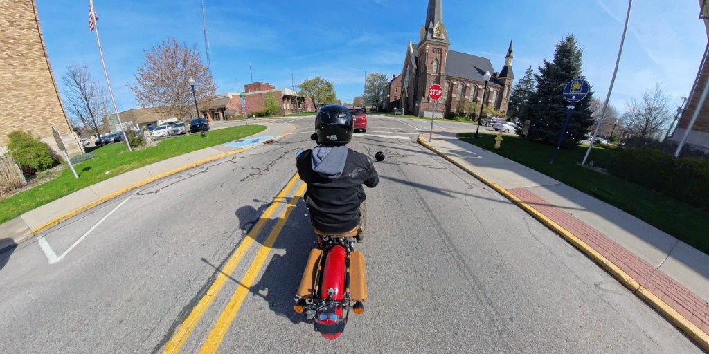 Insta360 X4 on motorcycle