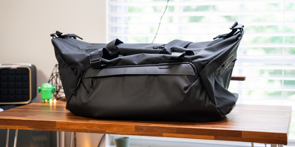 a black bag on a table