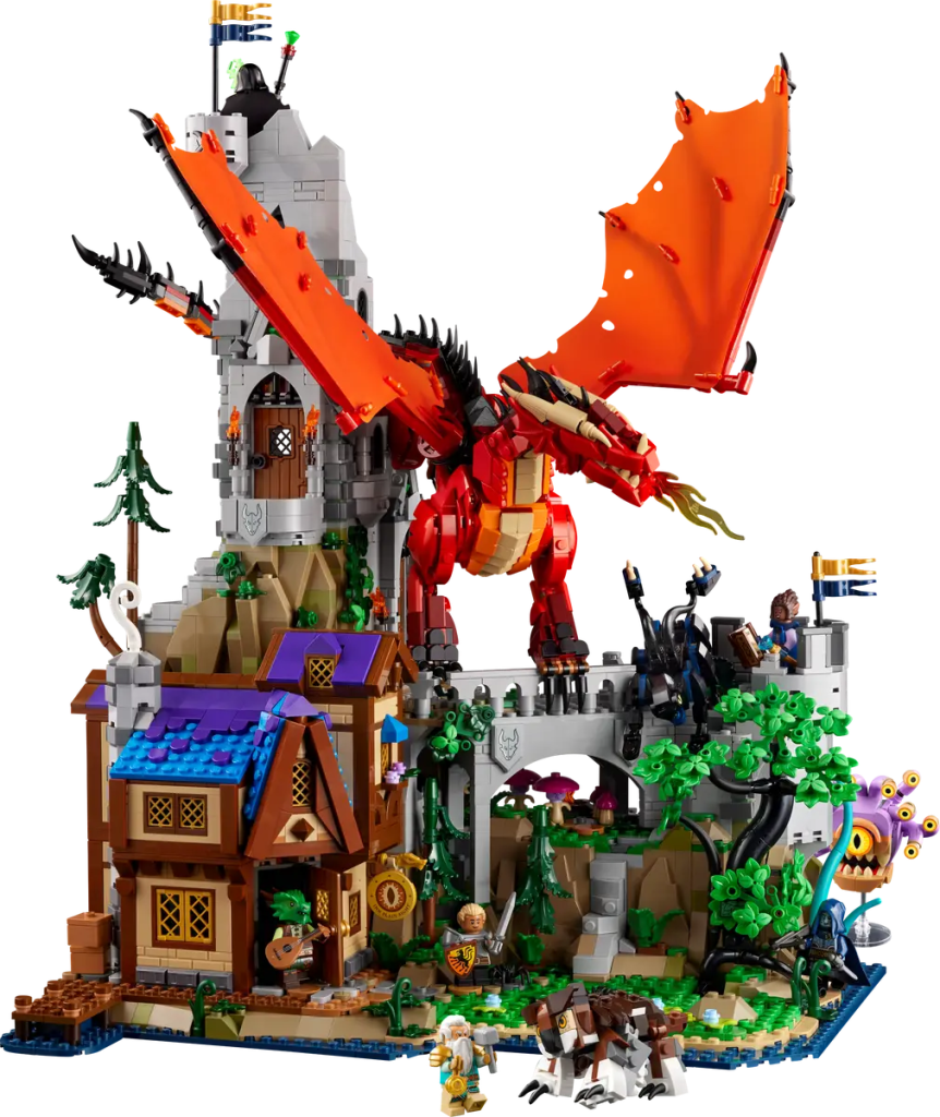 LEGO D&D Red Dragon's Tale set within post for LEGO Mimic GWP