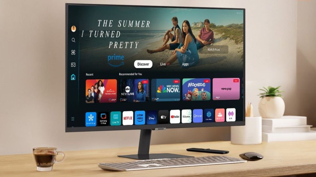 Image showing Samsung's Smart Monitor M7 4K on a desk.