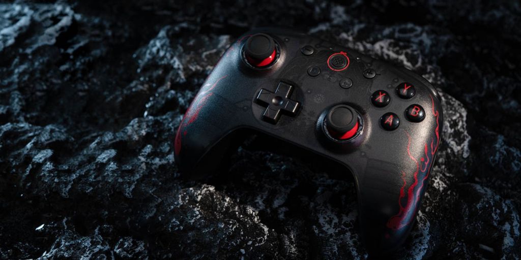 A close up of 8Bitdo's new Black Myth: Wukong edition controller.