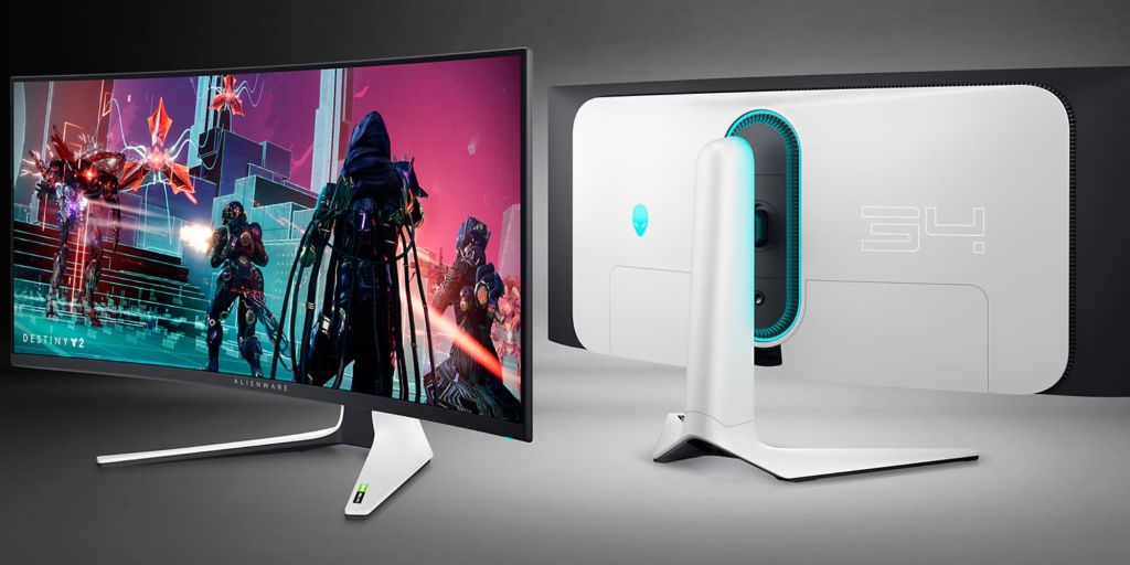 An image showing Alienware AW3423DW ultrawide curved gaming monitor.