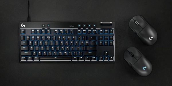 Logitech's new keyboard and mouse in black.