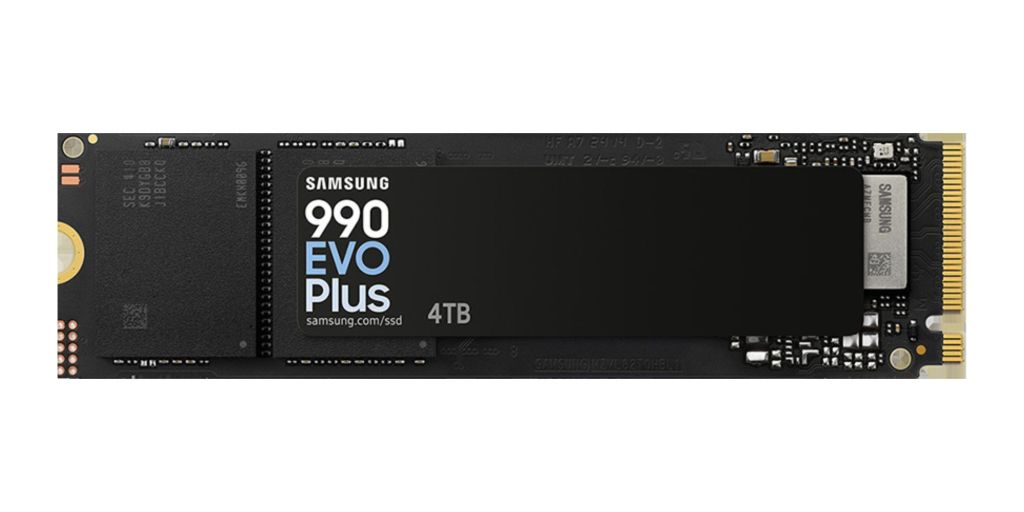 Image showing a render of Samsung's 990 EVO Plus SSD.