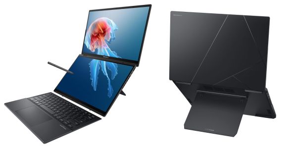 Image showing renders of ASUS Zenbook Duo laptop.