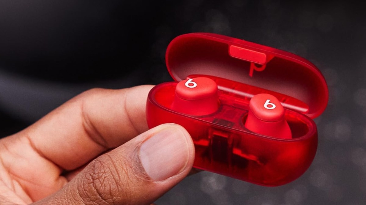 Beats Solo Buds in Transparent Red