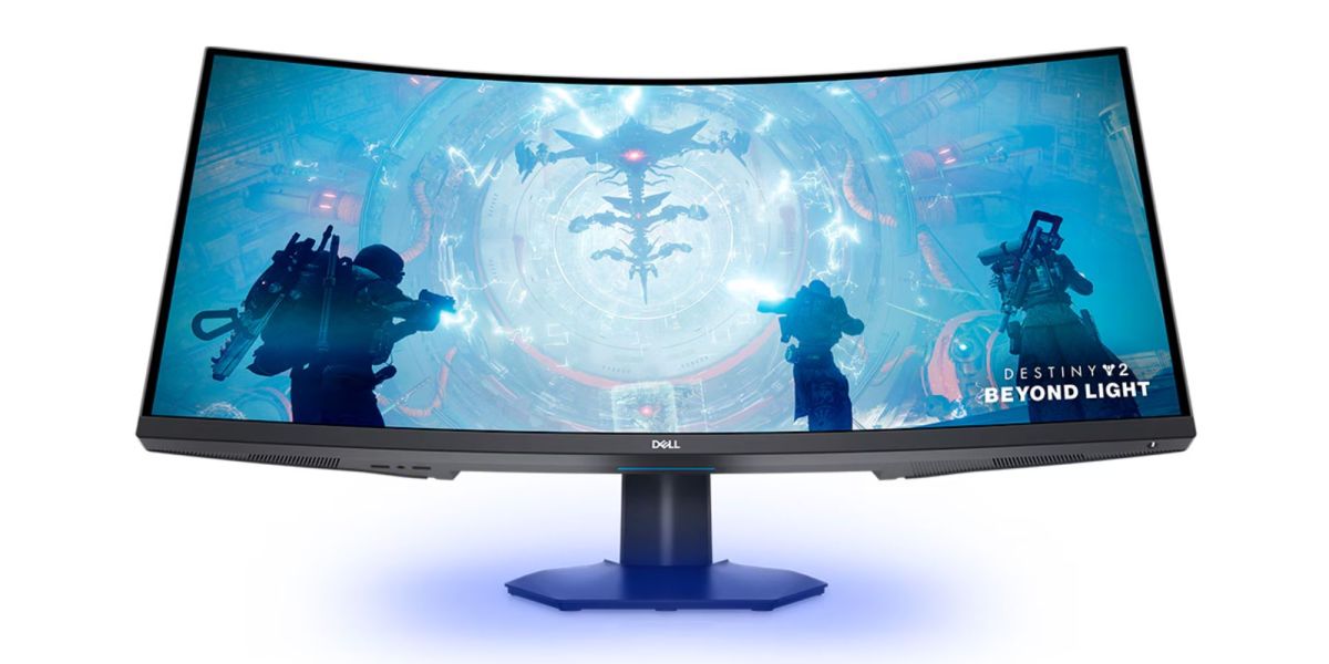 Image showing a render of Dell's 34-inch curved gaming monitor.