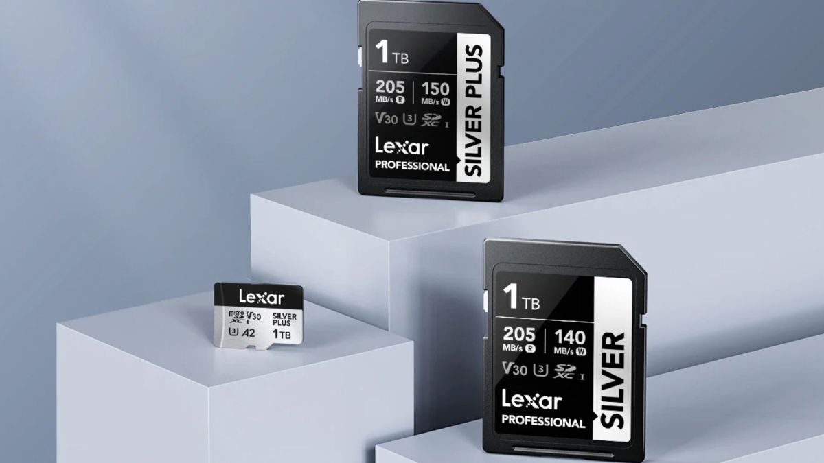 Image showing the render of Lexar 1TB Professional Silver microSD cards.