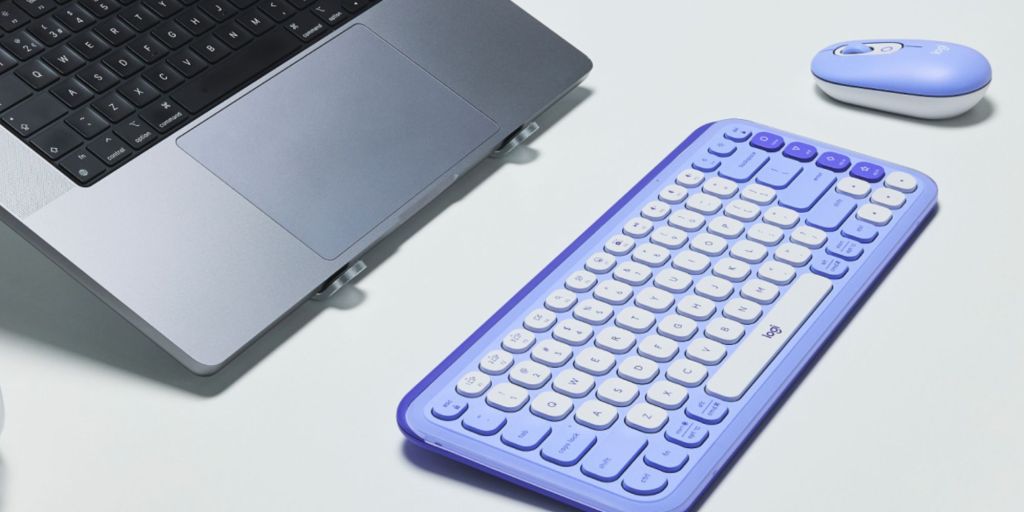 Image showing Logitech's POP ICON Keys keyboard in Lilac color.