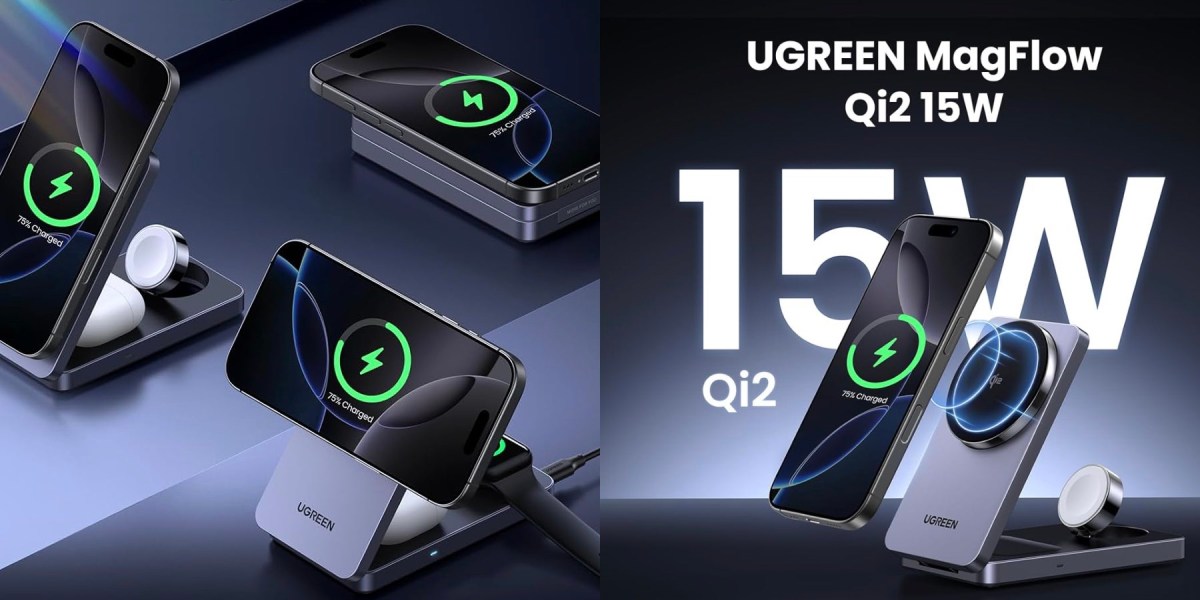 UGREEN’s MagFlow Qi2 3-in-1 Charger Station