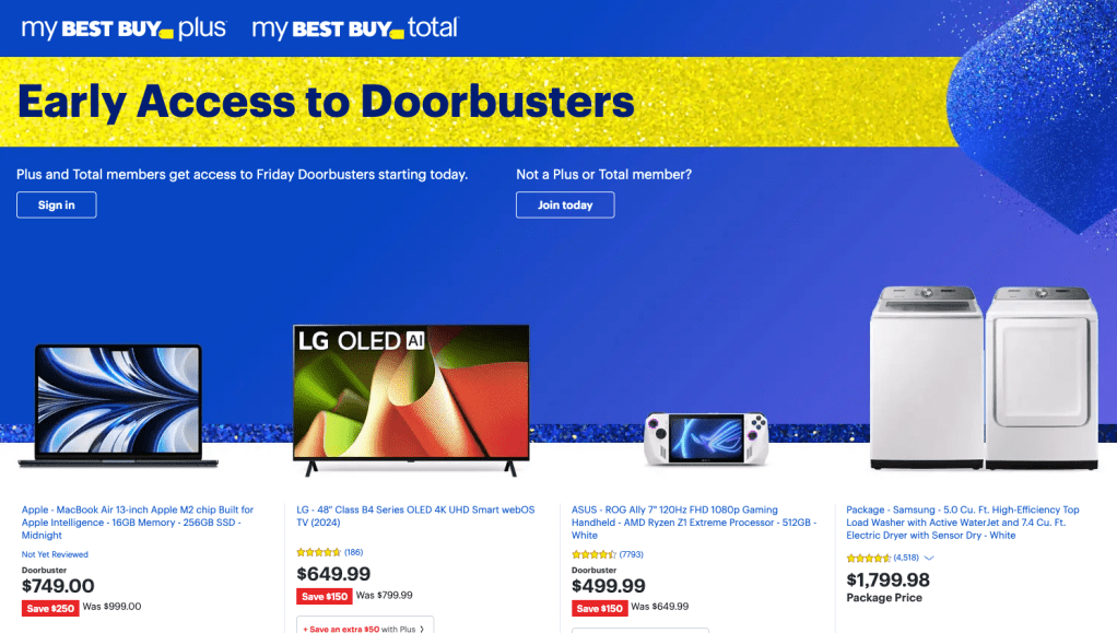 Image showing Best Buy's Black Friday Doorbusters.