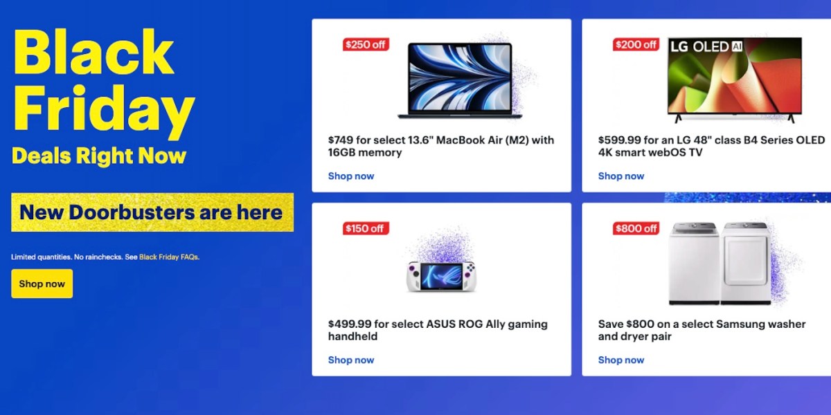 Best Buy weekly Black Friday Doorbusters now live