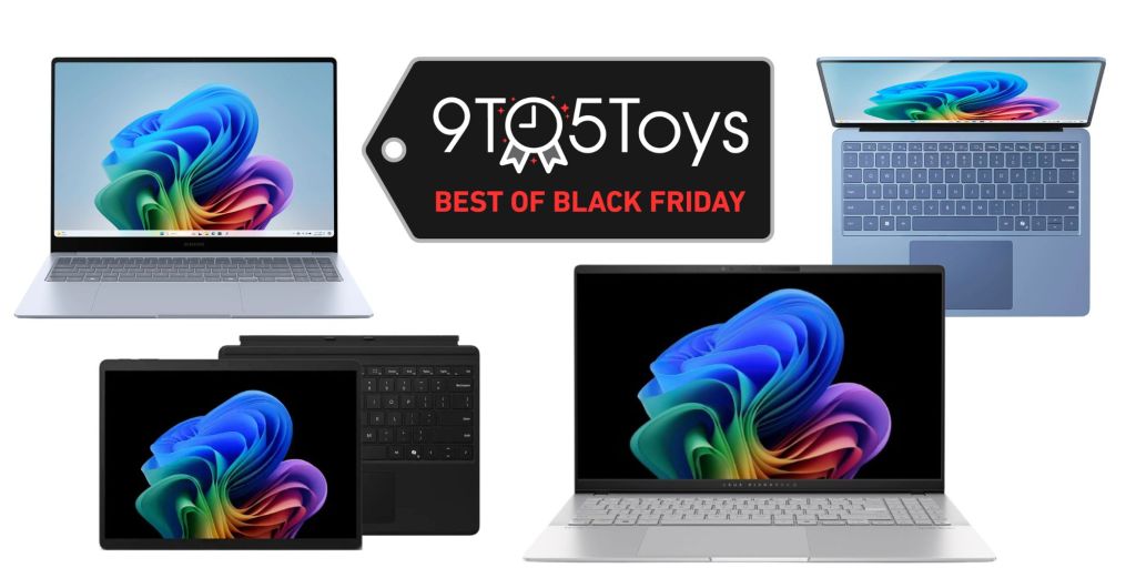 Image showing illustration of Black Friday Copilot+ offers with renders of laptops.