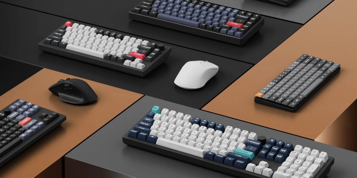 Image showing renders of Keychron keyboards.