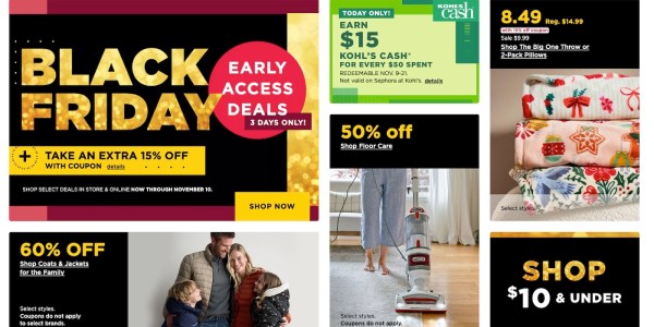 Kohl’s Black Friday sale early access