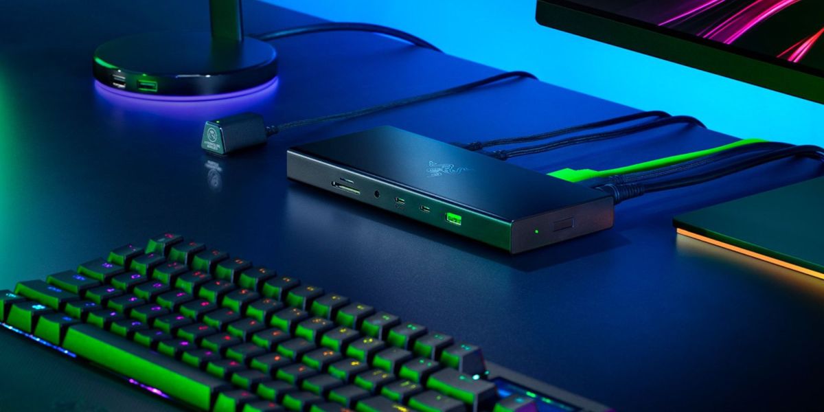 Image showing Razer's USB 4 Dock on a deck.