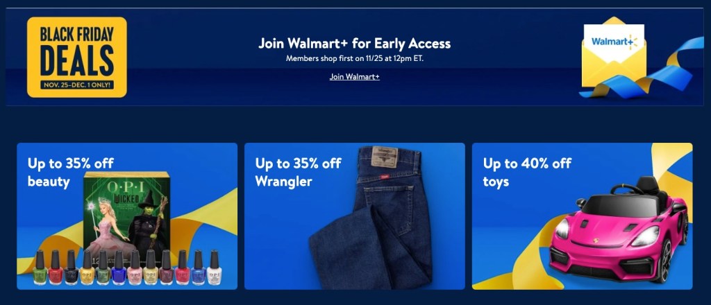 Walmart Black Friday page now live