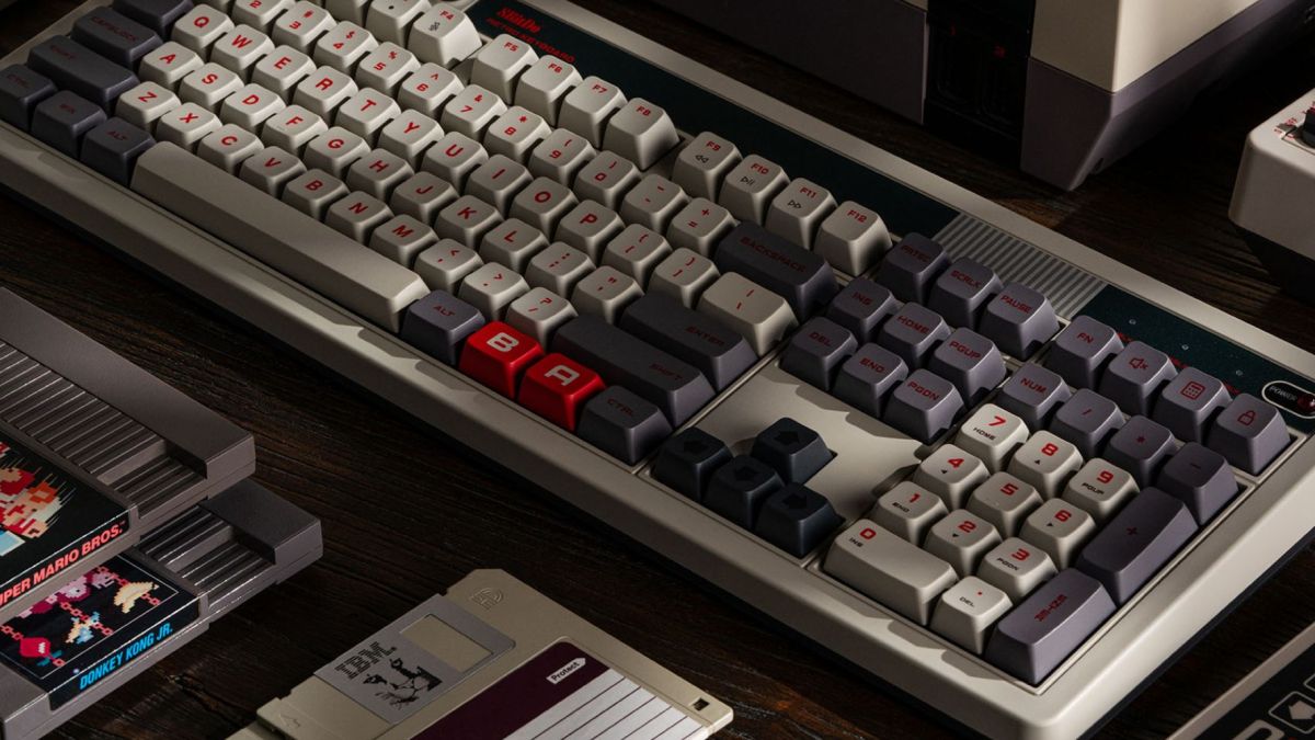 Image showing 8BitDo's Retro 108 mecahnical keyboard.