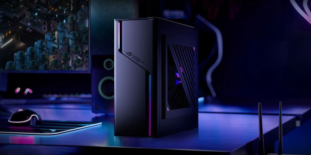 Image showing a render of ASUS' ROG gaming desktop.