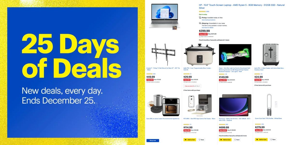 Image showing 25 days of deals illustration.