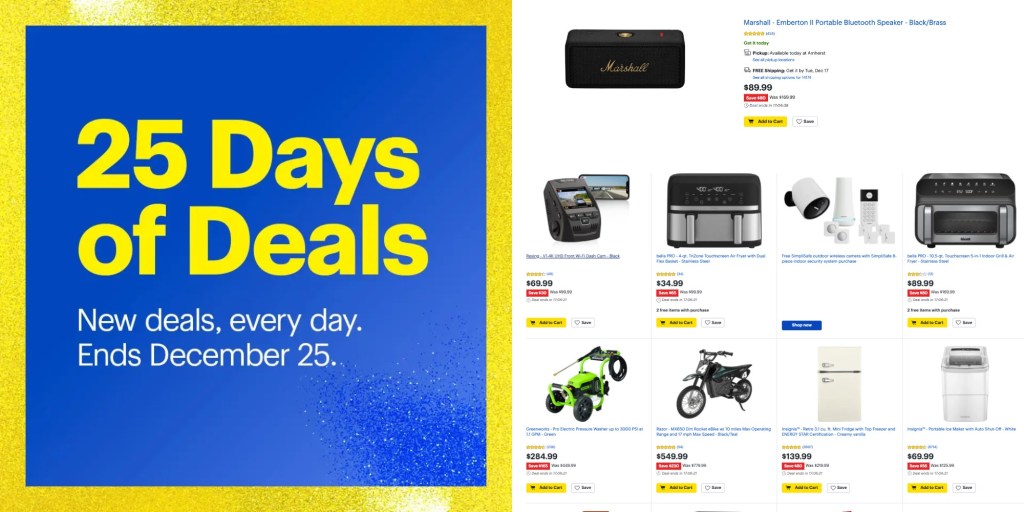 Best Buy 25 Days of Deals Day 14 Marshall Greenworks