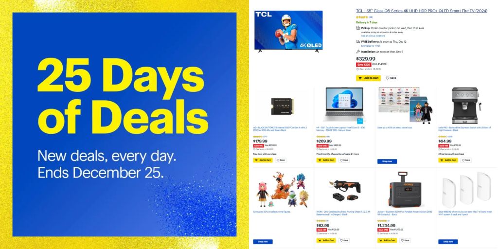 Image showing an illustration for Best Buy's 25 Days of Deals event.