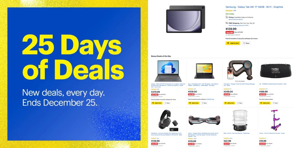 Best Buy 25 Days of Deals-Samsung Galaxy Tab A9+