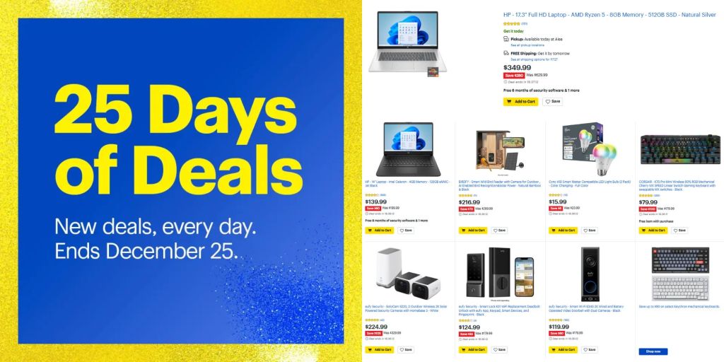 Image showing Best Buy's 25 Days of Deals illustration.