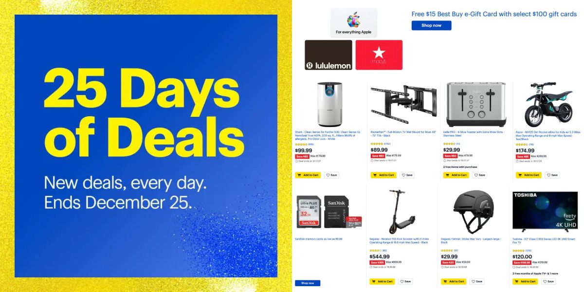 Image showing Best Buy's 25 Days of Deals Day 25 offers.