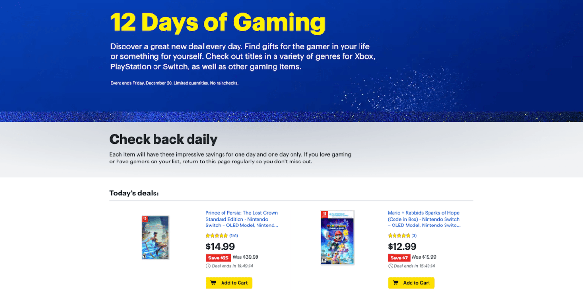 Best Buy has now kicked off its annual 12 Days of Gaming sale-01