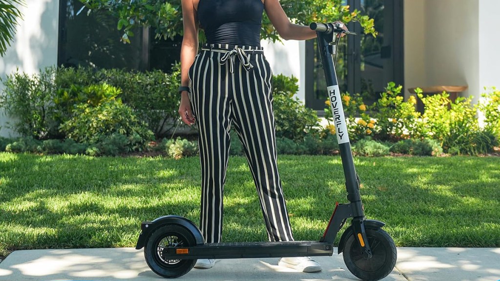 a person on a scooter