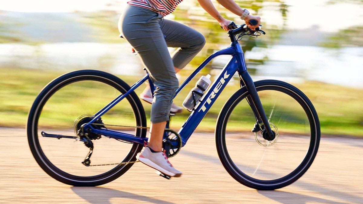 a person riding a bicycle