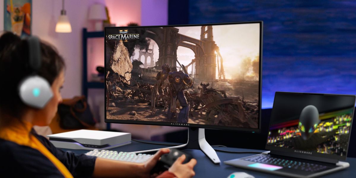 Image showing Alienware's 32-inch 4K UHD QD-OLED gaming monitor.