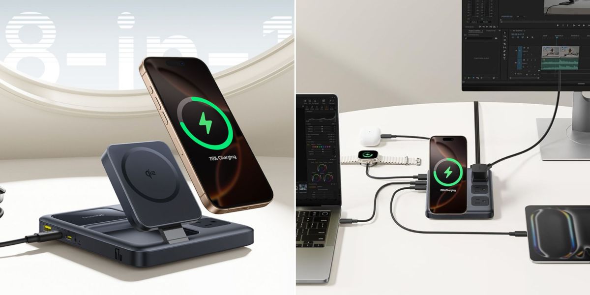 Image showing renders of Baseus' 8-in-1 Nomos charging station.