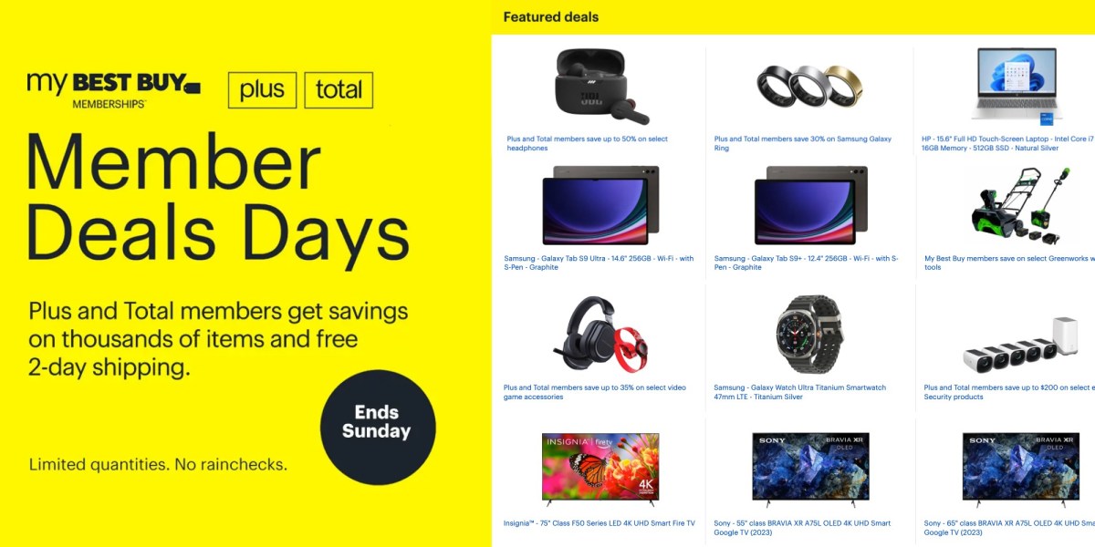 Best Buy Member Deals Days Prime Day sale 2025