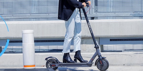 a person on a scooter